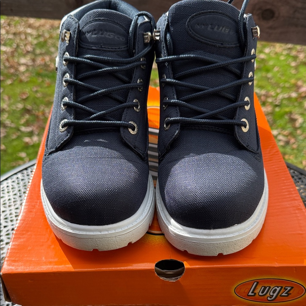 Lugz Navy Ankle Boots with White Soles